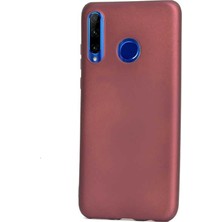 Smcase Huawei Honor 20 Lite Kılıf Premier Silikon Esnek Arka Koruma Mürdüm