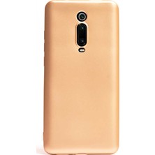 Smcase Xiaomi Mi 9T Kılıf Premier Silikon Esnek Koruma+Nano Glass Gold
