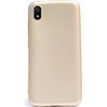 Smcase Xiaomi Redmi 7A Kılıf Premier Silikon Esnek Arka Koruma Gold