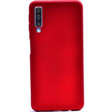 Smcase Samsung Galaxy A30s Kılıf Premier Silikon Esnek Arka Koruma Kırmızı