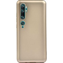 Smcase Xiaomi Mi Note 10 Kılıf Premier Silikon Esnek Koruma Gold