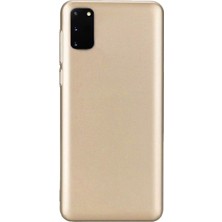 Smcase Samsung Galaxy S20 Kılıf Premier Silikon Esnek Koruma Gold