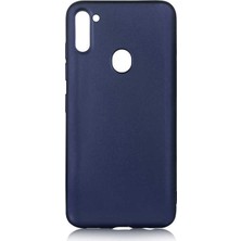 Smcase Samsung Galaxy A11 Kılıf Premier Silikon Esnek Koruma Lacivert