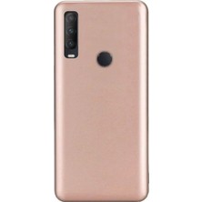 Smcase Samsung Galaxy M11 Kılıf Premier Silikon Koruma+Nano Glass Bronz