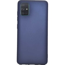 Smcase Samsung Galaxy A31 Kılıf Premier Silikon Esnek Koruma Lacivert