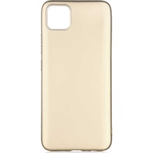 Smcase Realme C11 Kılıf Premier Silikon Koruma+Nano Glass Gold
