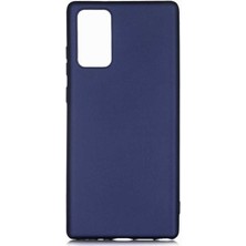 Smcase Samsung Galaxy S20 FE Kılıf Premier Mat Silikon Esnek Koruma Lacivert