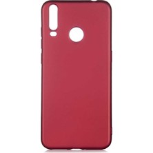 Smcase General Mobile GM 10 Kılıf Premier Mat Silikon Esnek Koruma+Nano Glass Mürdüm