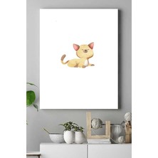 Postermanya Kedi Tasarım Çocuk Odası Kanvas Tablo 21 x 30 cm