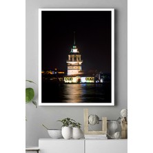 Postermanya İstanbul Kız Kulesi Manzara Kanvas Tablo 2 21 x 30 cm