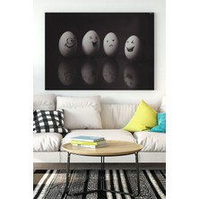 Postermanya Komik Yumurtalar Eğlenceli Mizahi Kanvas Tablo 21 x 30 cm