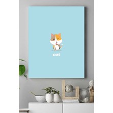 Postermanya Küçük Kedi Çocuk Odası Kanvas Tablo 21 x 30 cm
