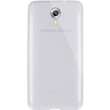 Smcase General Mobile Android One 4G Kılıf Süper Silikon+Nano Glass Şeffaf