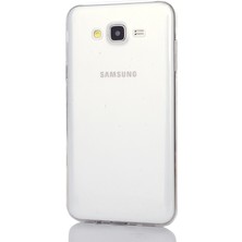 Smcase Samsung Galaxy J5 Kılıf Süper Silikon+Nano Glass Şeffaf