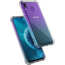 Smcase Samsung Galaxy A20 Kılıf AntiShock Ultra Koruma Sert Kapak Şeffaf