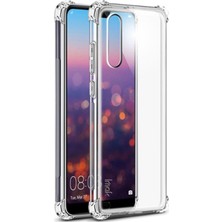 Smcase Huawei P Smart Pro 2019 Kılıf AntiShock Sert Kapak+Nano Glass Şeffaf