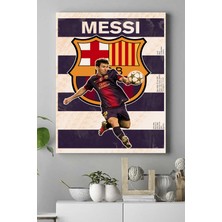 Postermanya Lionel Messi Futbol Kanvas Tablo 21 x 30 cm