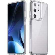 Smcase Samsung Galaxy S21 Ultra 5G Kılıf Coss Sert Kapak Şeffaf