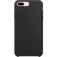 Smcase Apple iPhone 8 Plus Kılıf Lansman Görünüm Silinebilir Silikon Siyah