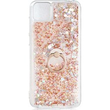 Smcase Huawei Y5P Kılıf Milce Sulu Yüzüklü Silikon Arka Kapak Gold