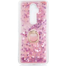 Smcase Oppo Reno 2Z Kılıf Milce Sulu Yüzüklü Silikon Arka Kapak Pembe