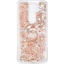 Smcase Xiaomi Redmi Note 8 Pro Kılıf Milce Sulu Yüzüklü Silikon Arka Kapak Gold
