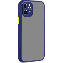 Smcase Apple iPhone 11 Pro Kılıf Hux Kamera Korumalı Silikon Lacivert