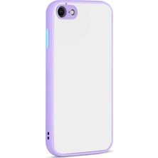 Smcase Apple iPhone Se 2020 Kılıf Hux Kamera Korumalı Silikon Mor