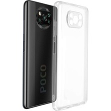 Smcase Xiaomi Poco X3 NFC Kılıf Kamera Korumalı Silikon Şeffaf
