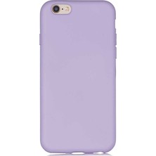Smcase Apple iPhone 6 6s Kılıf LSR Lansman Görünüm İçi Süet Silikon Mor
