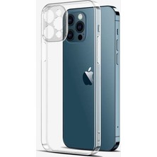 Smcase Apple iPhone 12 PRO MAX Kılıf Kamera Korumalı Silikon Şeffaf