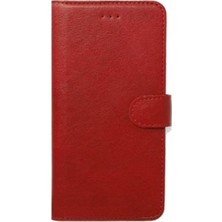 Smcase Xiaomi Mi Note 10 Kılıf LocaL Cüzdan Standlı Kartvizitli Kırmızı