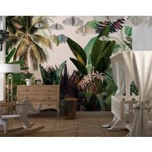 Özel Duvarlar Tropikal Bitkiler Ağaçlar Yapraklar Duvar Kağıdı