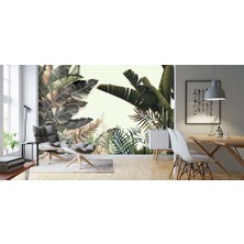 Özel Duvarlar Tropikal Ağaçlar ve Yapraklar  Duvar Kağıdı Yeni Tasarım