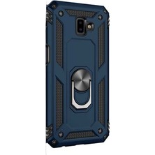 Smcase Samsung Galaxy J6 Plus Kılıf Vega Standlı Yüzüklü Mıknatıslı Lacivert