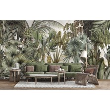 Özel Duvarlar Amazon Yaprakları ve Ağaçlar Tropikal Duvar Kağıdı
