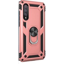 Smcase Xiaomi Mi 9 Kılıf Vega Standlı Yüzüklü Mıknatıslı+Nano Glass Bronz
