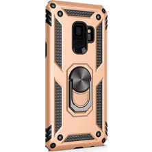 Smcase Samsung Galaxy S9 Kılıf Vega Standlı Yüzüklü Mıknatıslı Gold