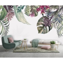 Özel Duvarlar Renkli Amazon Tropik Yapraklar Duvar Kağıdı