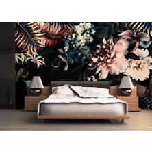 Özel Duvarlar Soft Renk Tropikal Yapraklar Özel Tasarım Duvar Kağıdı