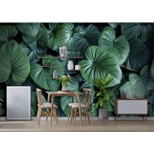 Özel Duvarlar Büyük Yapraklar Tropikal Duvar Kağıdı