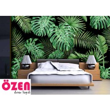 Özel Duvarlar Tropikal Yapraklar Duvar Kağıdı