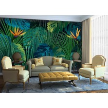 Özel Duvarlar Tropikal Yapraklar Duvar Kağıdı