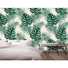 Özel Duvarlar Tropikal Yapraklar Duvar Kağıdı