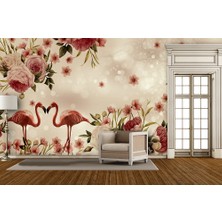 Özel Duvarlar Flamingo Desenli Duvar Kağıdı