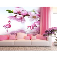 Özel Duvarlar Flamingo Desenli Duvar Kağıdı