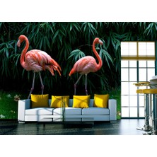 Özel Duvarlar Flamingo Desenli Duvar Kağıdı
