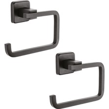 Ahlez Kare Mat Siyah Tuvalet Kağıtlık 2 Adet