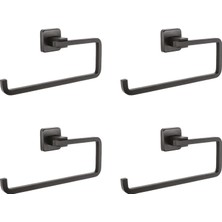 Ahlez Kare Mat Siyah Kağıt Havluluk 4 Adet