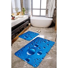 Talia Home Damla Desenli 2'li Banyo Paspas Seti TLAHMP-063